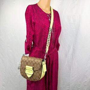 COACH  CJ615 Morgan Saddle Bag In Signature Canvas